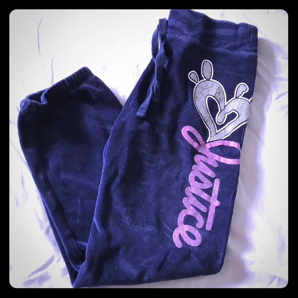 Justice Purple Velour Sweatpants